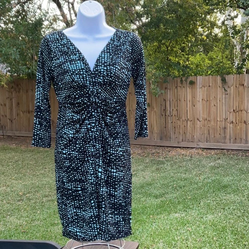 Take 50% OFF- Forever 21 Contemporary XS Dress Black with Aqua Dots.